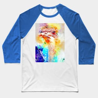 Watercolor Ostrich Baseball T-Shirt